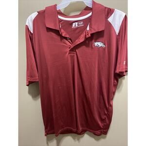 Arkansas Razorbacks Russell Polo Shirt Men’s XLarge Red Hogs